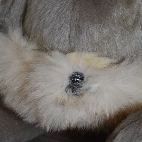 Vtg Jointed Mohair Bear with Fur Wrap - Picture 7 of 8